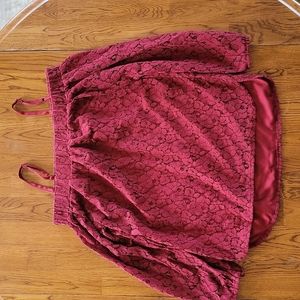 SevenSisters off the shoulder maroon M blouse